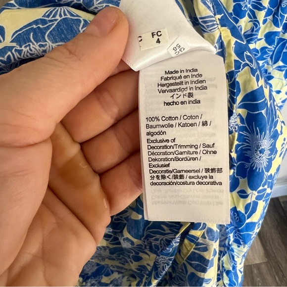 New J. Crew Collection tie shoulder smocked midi maxi dress floral cotton poplin - Picture 16 of 16